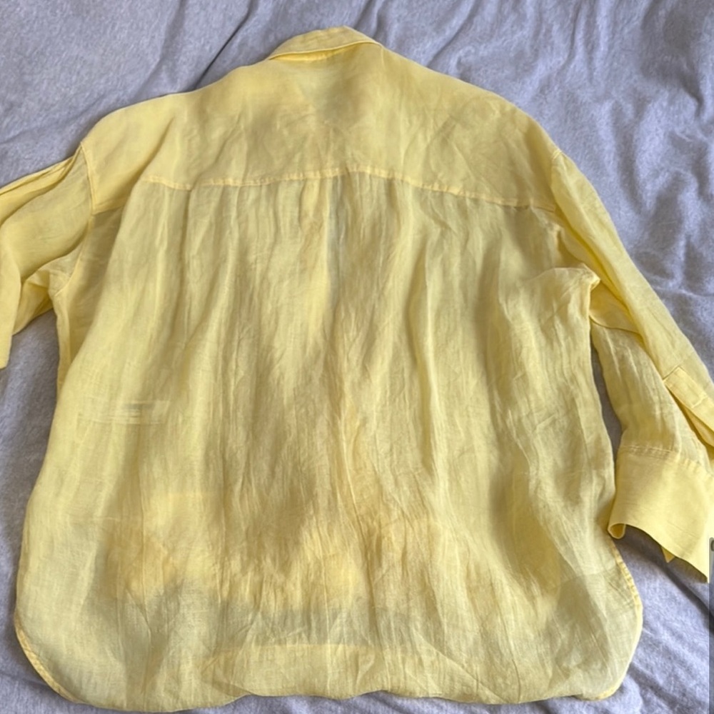 Massimo Dutti Lemon Yellow Shirt - Picture 6 of 8